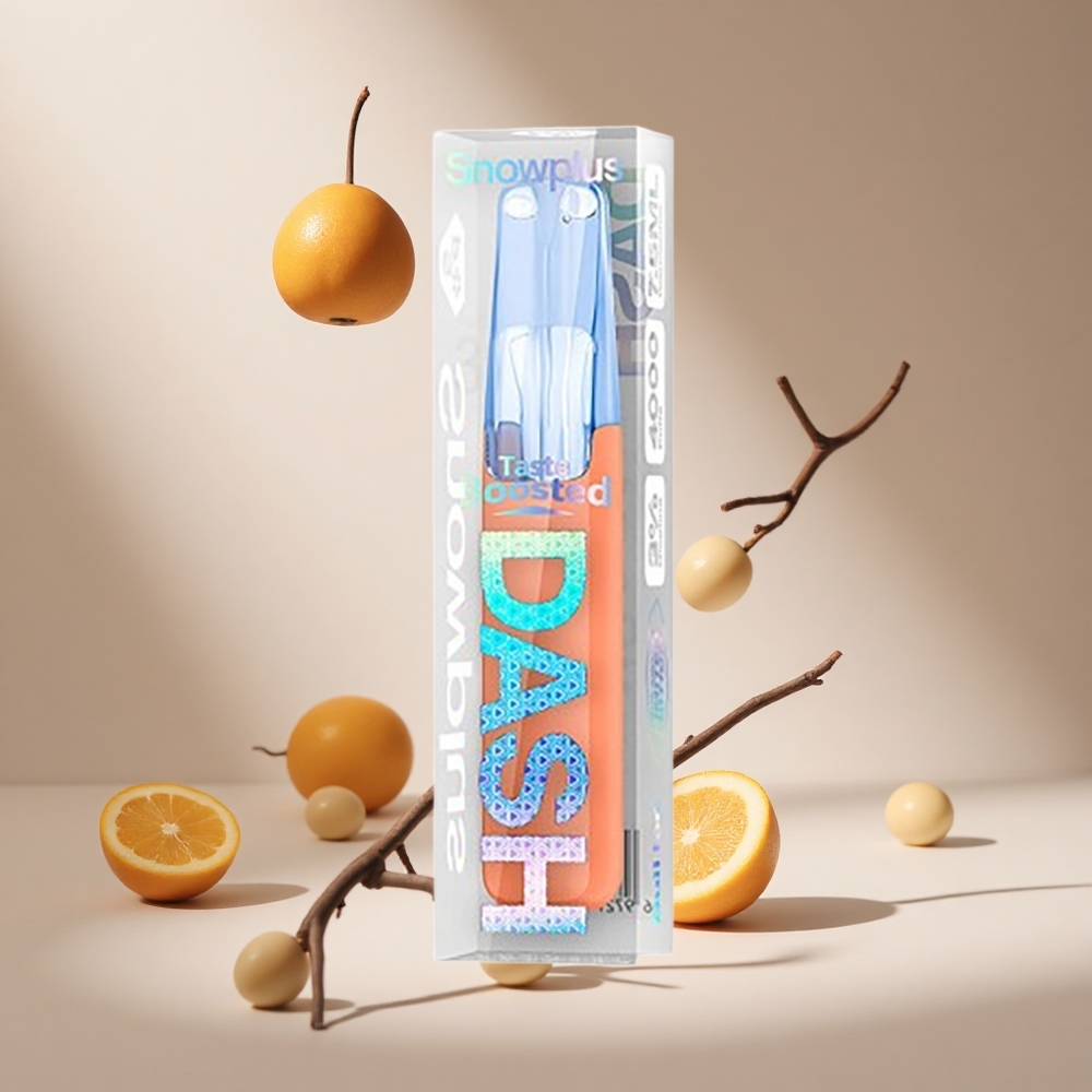 Buz Buzlu Snowplus Dash 4000 Puff Tek Kullanımlık Cihaz 7.5 ml E-sıvı 530 mAh Pil Kapasitesi