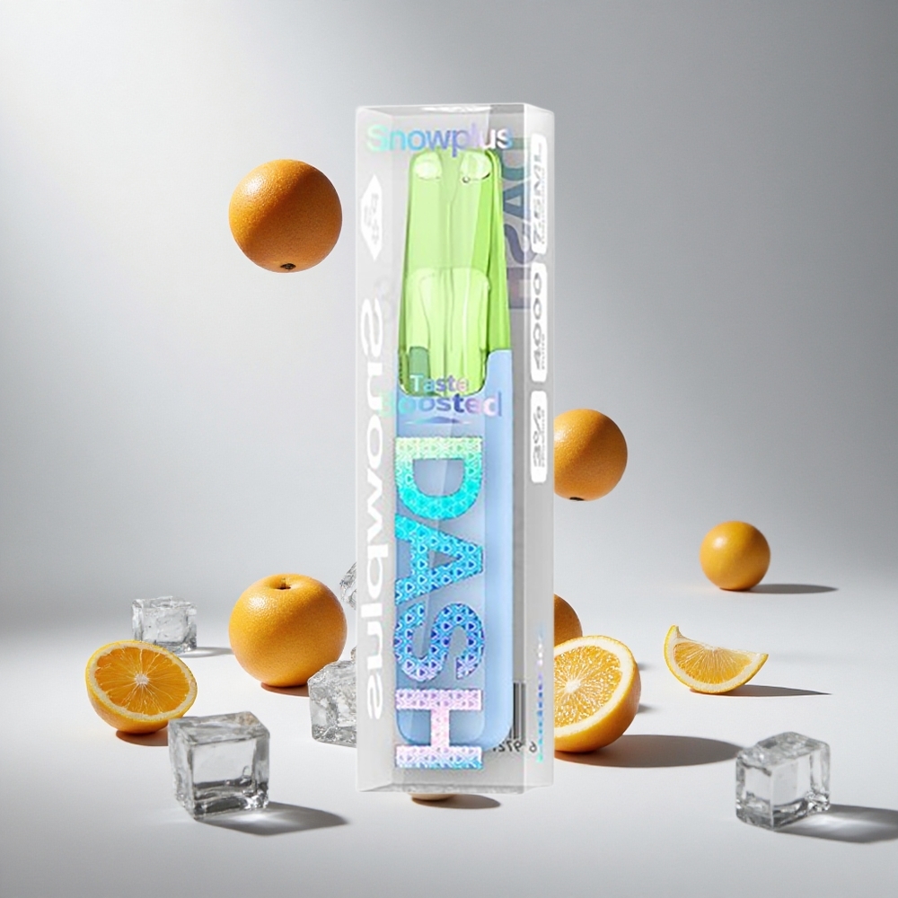 Buzlu Snowplus Dash 4000 Puff Tek Kullanımlık Cihaz Ludou Ice 7.5 ml Sıvı Hacmi 530 mAh Pil Kapasitesi