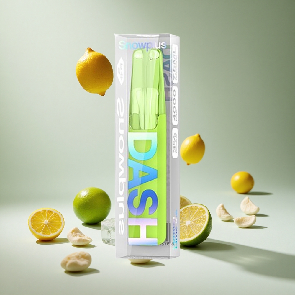 Limon Yeşil Buz Snowplus Dash 4000 Puff Kullan-at Cihazı 7.5 ml E-sıvı 530 mAh Pil