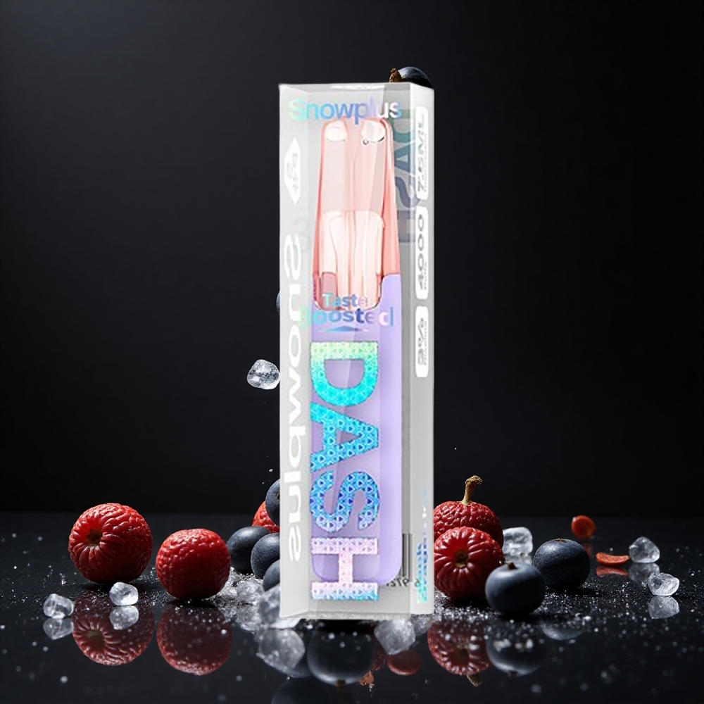 Siyah Ejderha Buz Snowplus Dash 4000 Puff Kullan-At Cihazı Seramik Atomizer 530 mAh Pil Kapasitesi