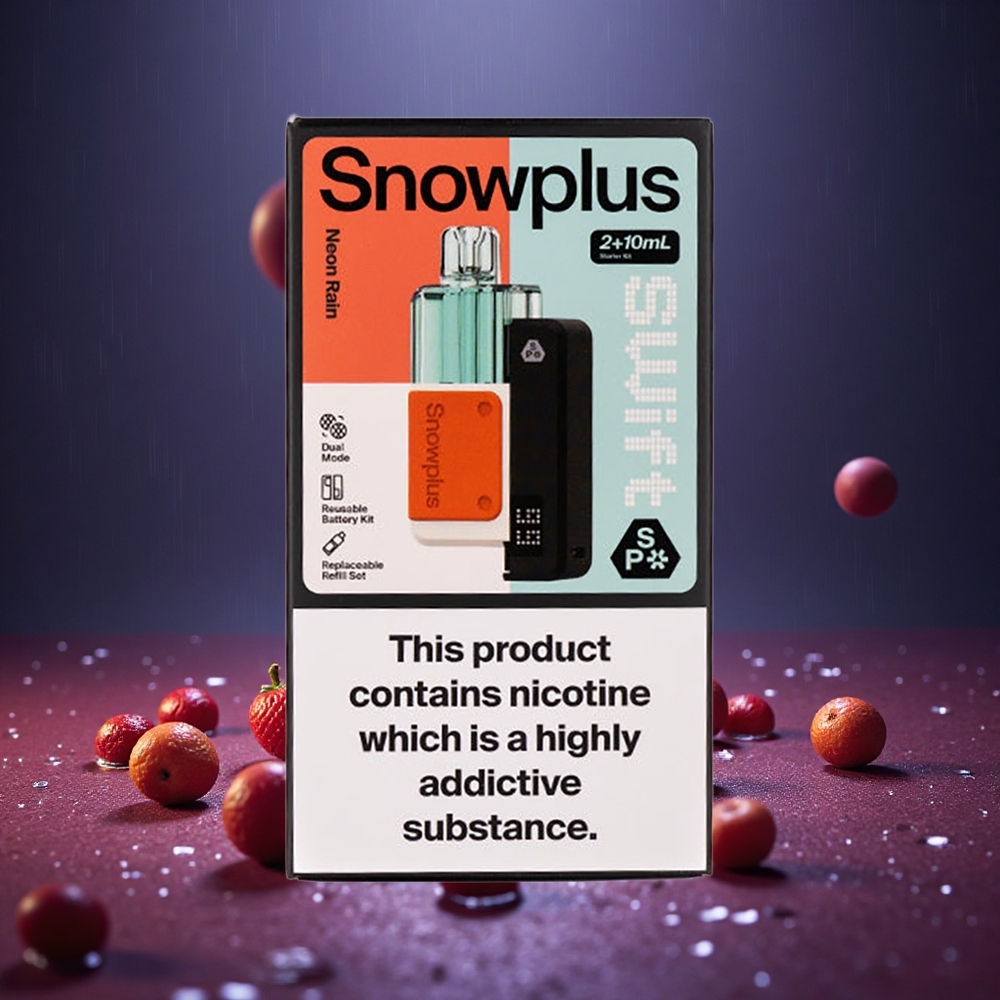 Neon Yağmuru Snowplus Swift 5000 Puff Önceden Doldurulmuş Pod Kit 1000 mAh Pil Kapasitesi 2 10 ml E-sıvı Hacmi