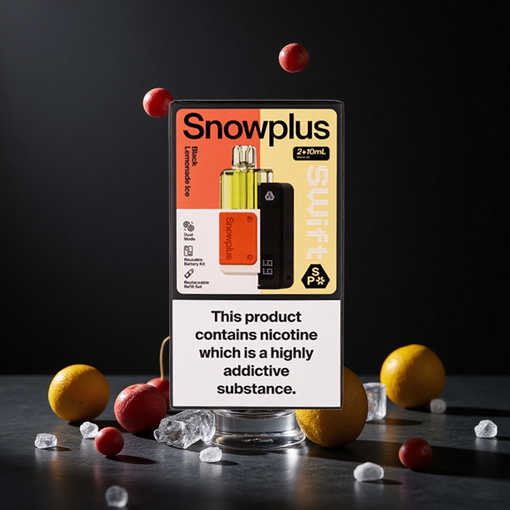 Siyah Limonata Buz Snowplus Swift 5000 Puffs Prefilled Pod Kit 1000 mAh Pil Kapasitesi 2 10 ml E-sıvı Hacmi