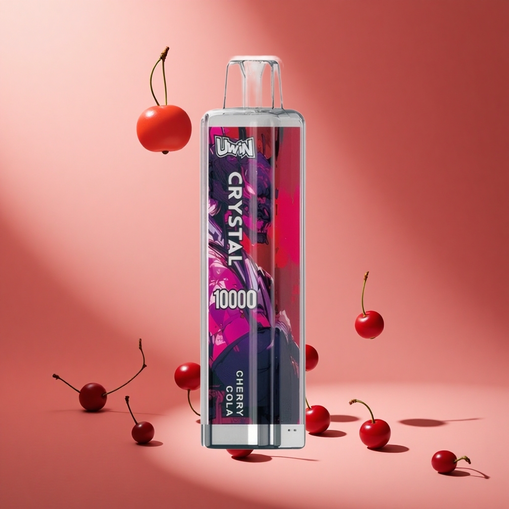 Kiraz Kola Uwin Crystal 10000 Puff 18ml Sıvı Kapasitesi ve RGB Işık