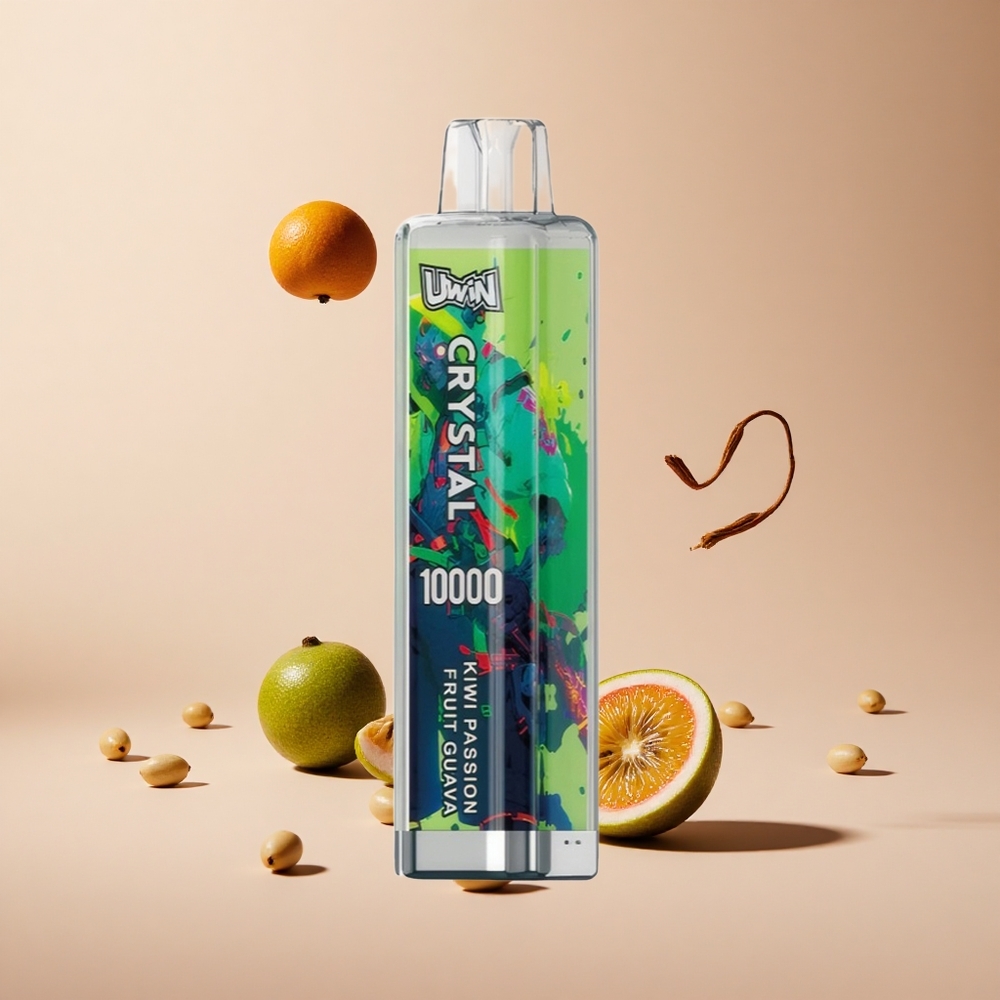 Kivi Tutku Meyvesi Guava Uwin Crystal 10000 Puffs 18ml E-Sıvı Kapasitesi RGB Işıklar