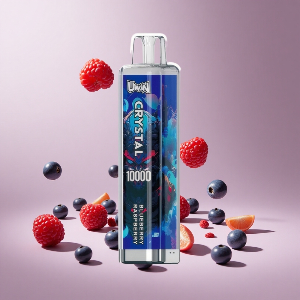 Mavi Ahududu UWIN Crystal 10000 Puffs Şarj Edilebilir RGB Işıklar 18ml
