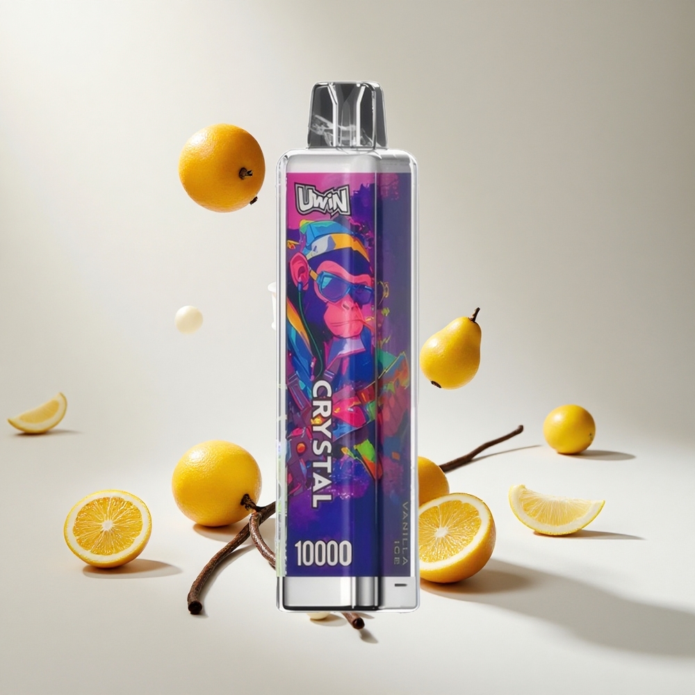 Vanilya Buz Uwin Crystal 10.000 Puff RGB Işıklar 18ml E-Sıvı Kapasitesi