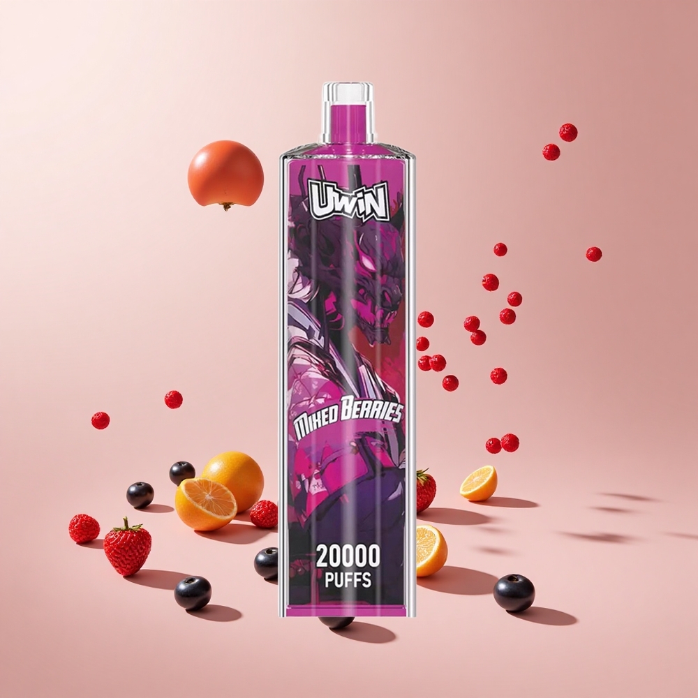 Karışık Meyveler Uwin Shisha Hookah Crystal 20000 Puff 22ml Kapasite Mesh Coil