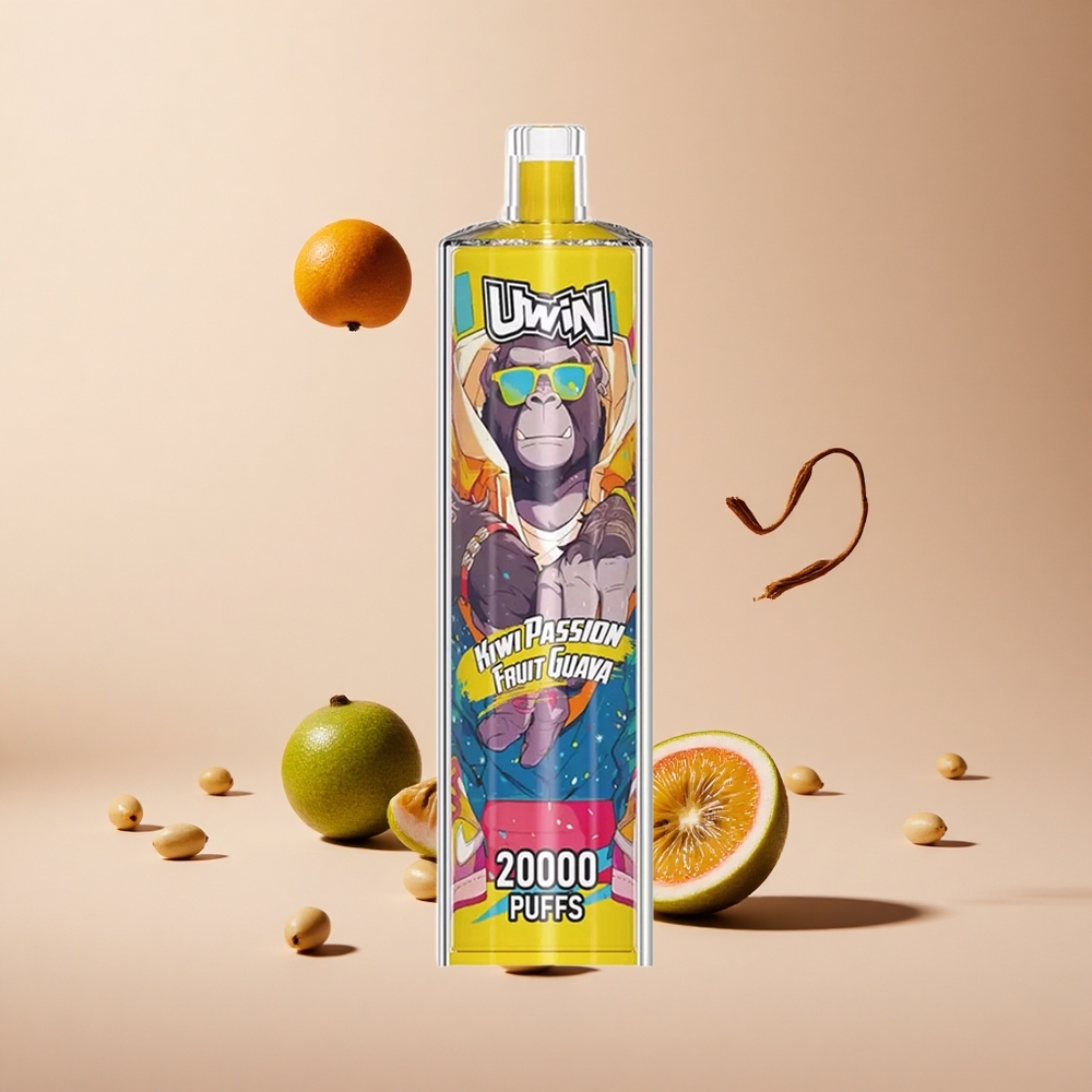 Kivi Tutku Meyvesi Guava Uwin Shisha Hookah Crystal 20000 Puf 22ml Kapasite Tip-C Şarj