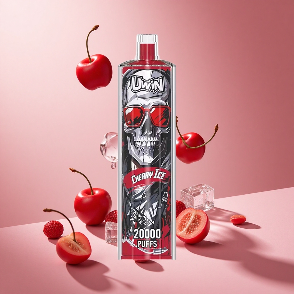 Vişne Buzu Uwin Shisha Hookah Crystal 20000 Puff 22ml Kapasite Tip-C Şarj
