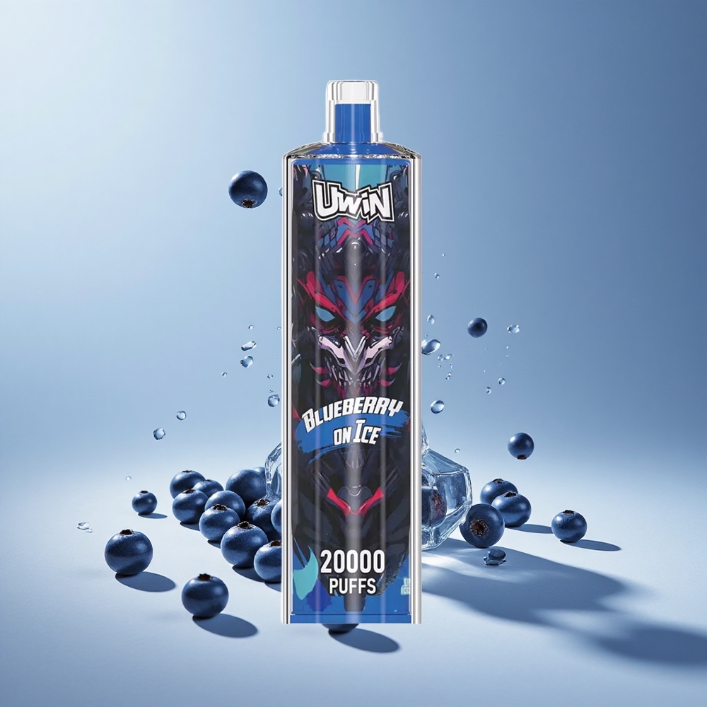 Yaban Mersini Buz Üzeri Uwin Shisha Hookah Crystal 20000 Püf 22ml Kapasite 650 mAh Şarj Edilebilir Pil