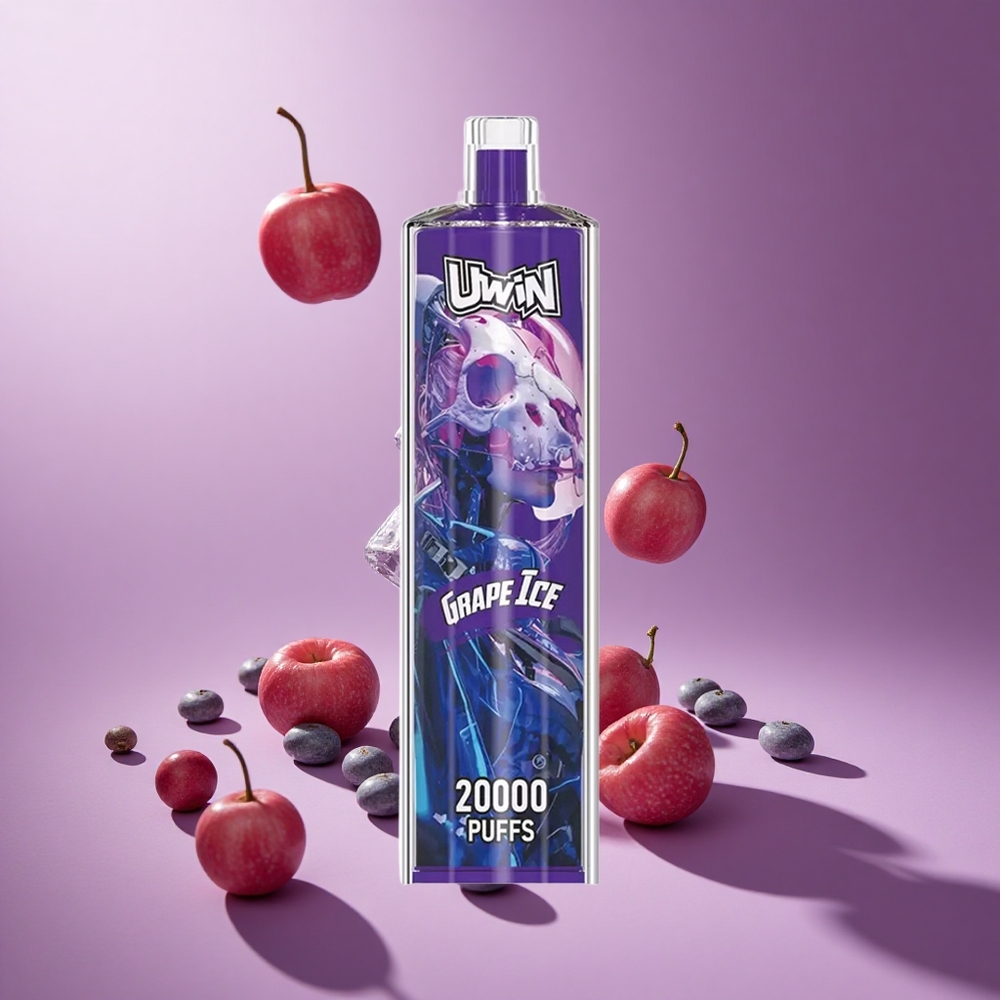 Üzüm Buz Uwin Shisha Hookah Crystal 20000 Püf 22ml Kapasite 650 mAh Pil