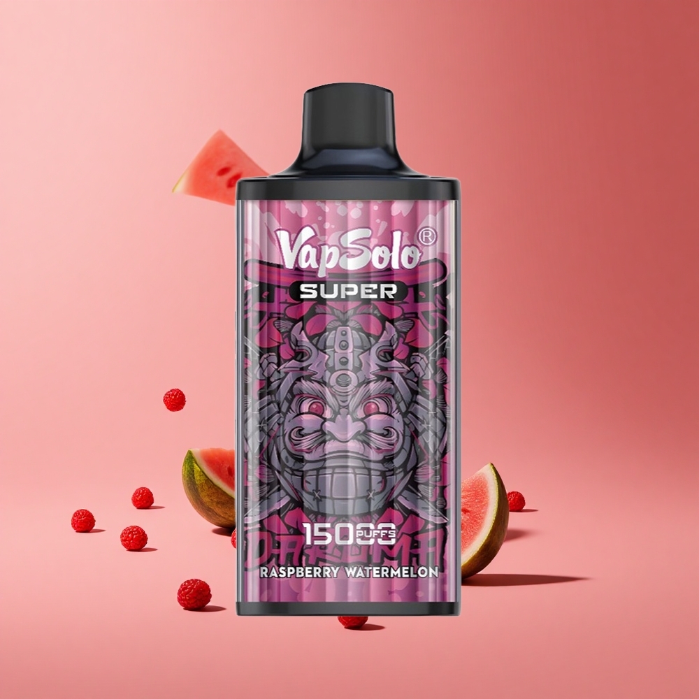 Ahududu Karpuz Vapsolo Super 15000 Puff 40ml E-Sıvı 850mah Mesh Bobin Tek Kullanımlık Vape