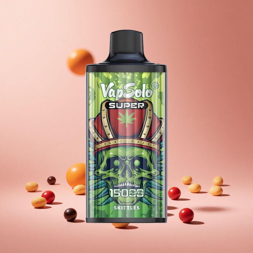 Gökkuşağı Şekerleri Vapsolo Super 15000 Puff 40ml E-Sıvı 850mah Mesh Bobin Tip-C Şarj Portlu Tek Kullanımlık Vape
