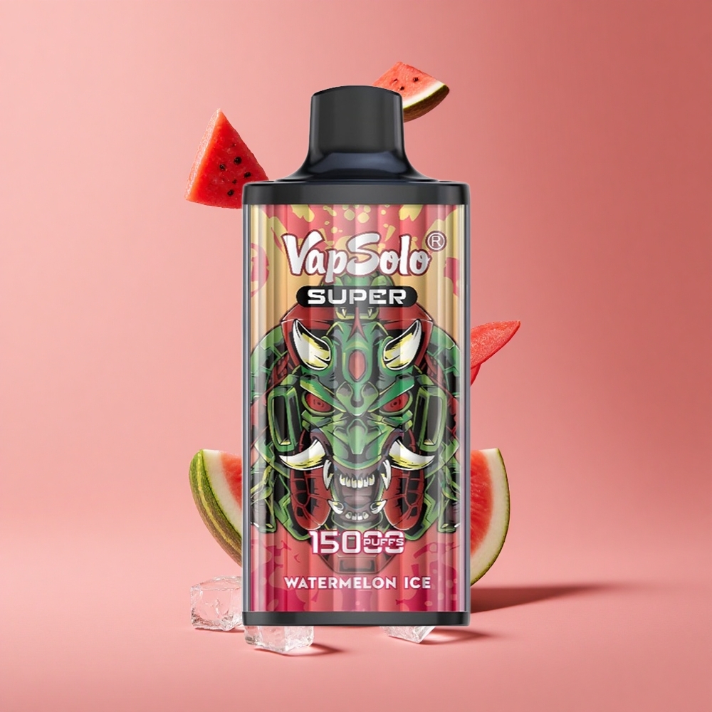 Karpuz Buz Vapsolo Super 15000 Puffs 40ml E-Sıvı 850mah Mesh Bobin Tip-C Şarj Portu Tek Kullanımlık Vape