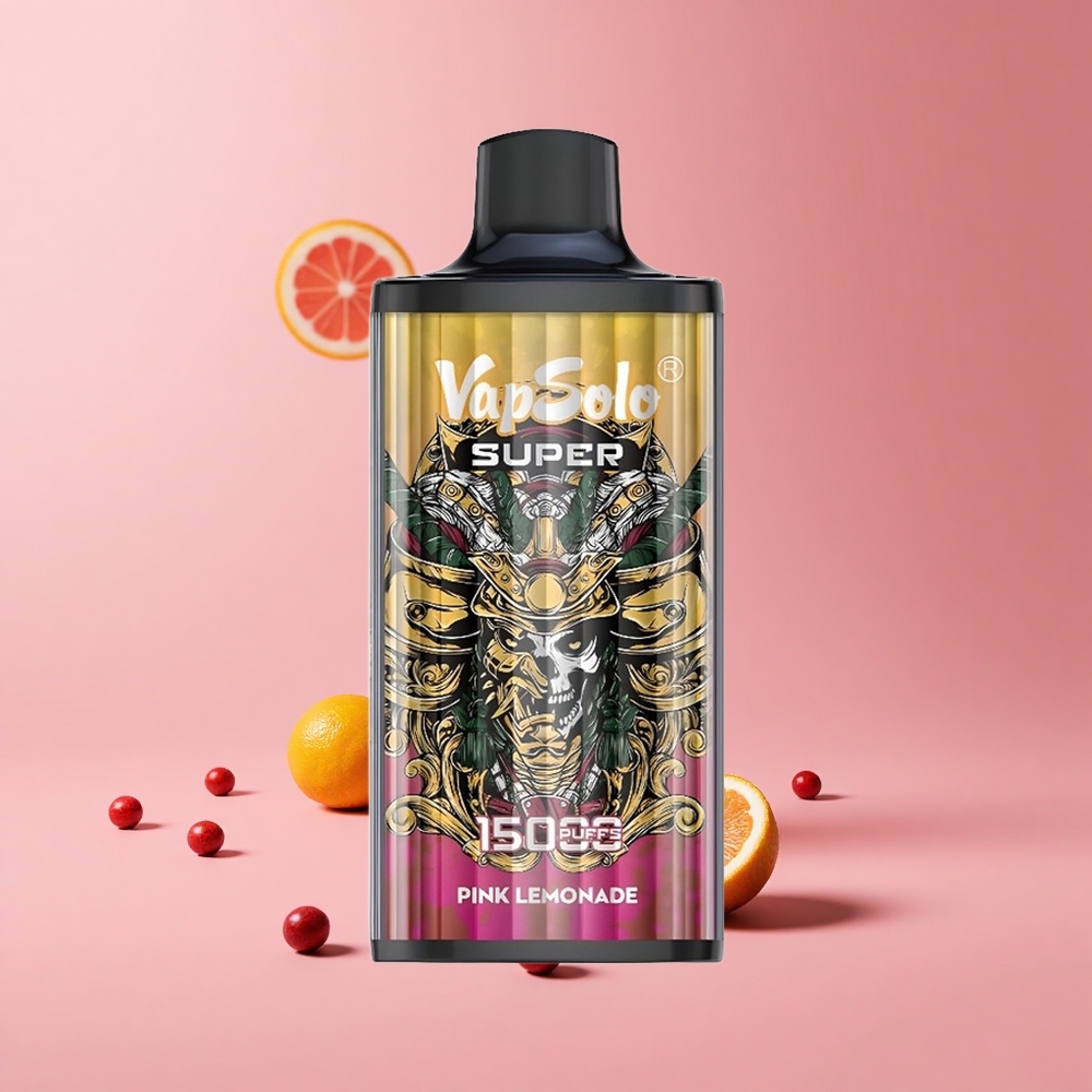 Süper Pembe Limonata Vapsolo Super 15000 Puffs 40ml E-Sıvı 850mah Mesh Bobin