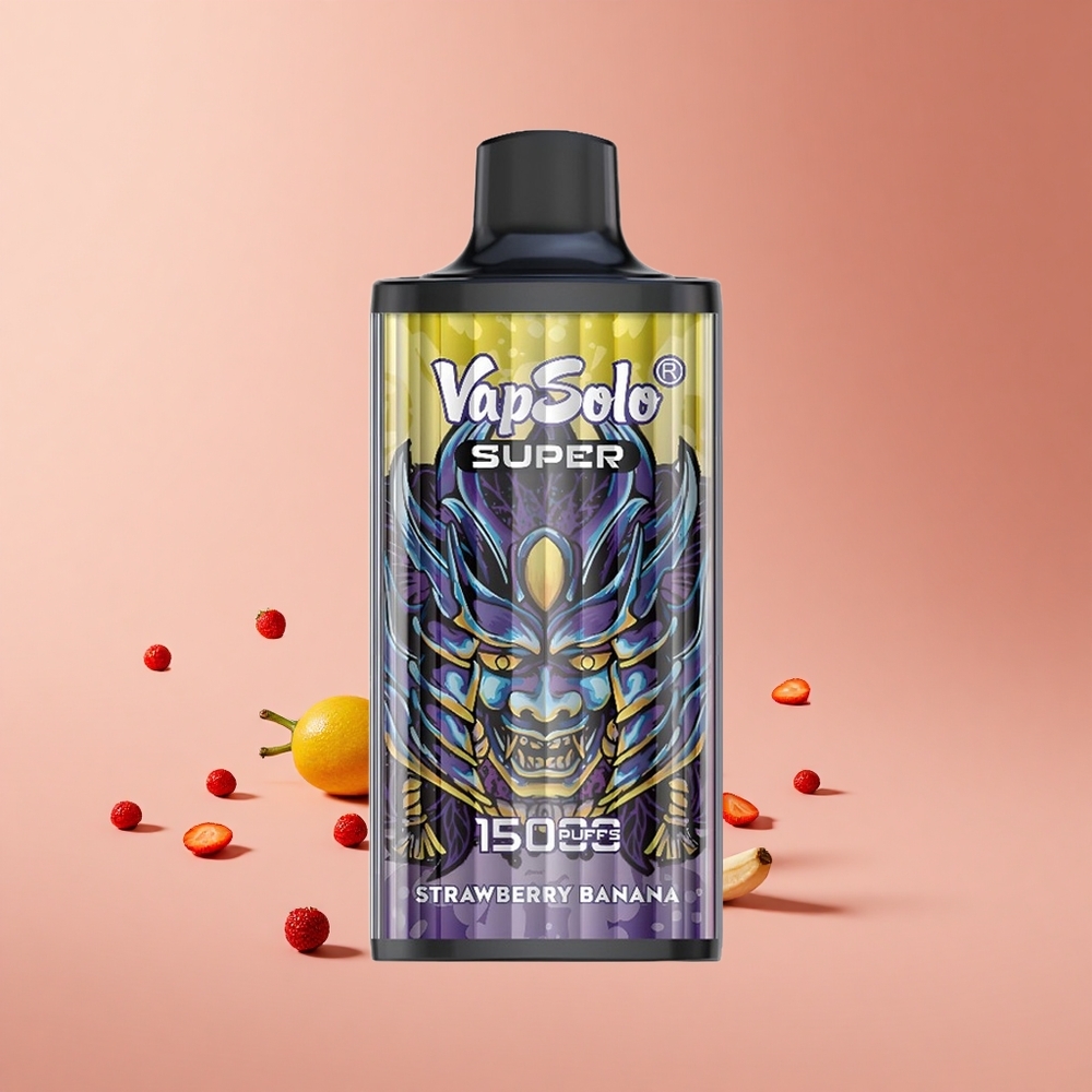 Çilek Muzlu Vapsolo Super 15000 Puff 40ml Sıvı 850mah Mesh Bobin Tip-C Şarj