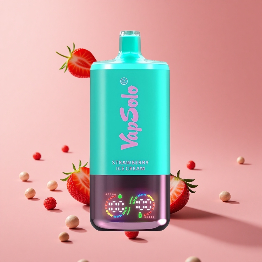 Çilekli Dondurma Vapsolo Triple 30000 Puff 40ml E-Sıvı 20 mg/ml,50 mg/ml Nikotin