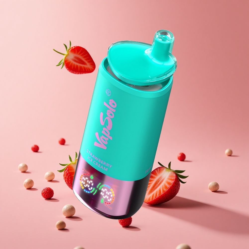 Çilekli Dondurma Vapsolo Triple 30000 Puff 40ml E-Sıvı 20 mg/ml,50 mg/ml Nikotin