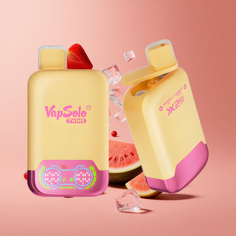 Karpuz Buz & Çilek Mango Vapsolo Twins 20000 Puff 40 ml E-Sıvı Tip-C Şarj Portu