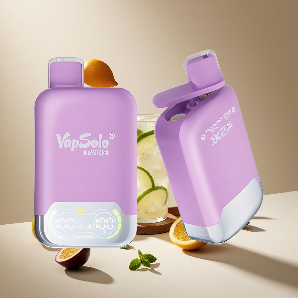 Passion Fruit Mojito & Üçlü Nane Vapsolo Twins 20000 Puffs 40 ml E-Likit 20mg/ml, 50mg/ml Nikotin