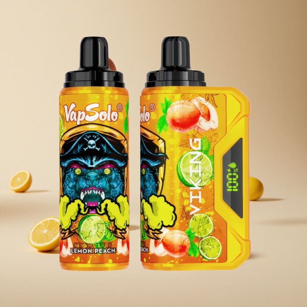 Limon Şeftali VapSolo VIKING 12000 Puffs 22ml E-Sıvı Tip-C