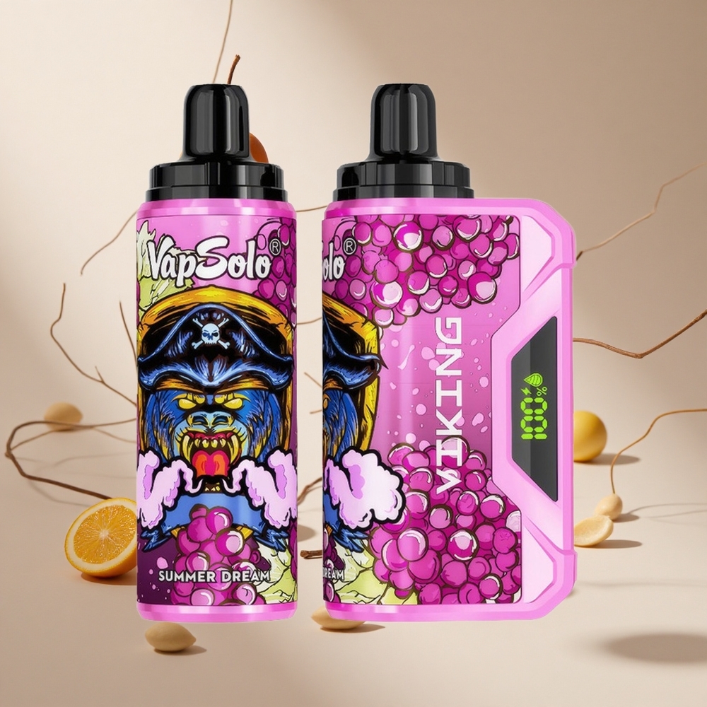 Yaz Rüyası VapSolo VIKING 12000 Puf Tek Kullanımlık Vape 22ml Sıvı & Tip-C Şarj