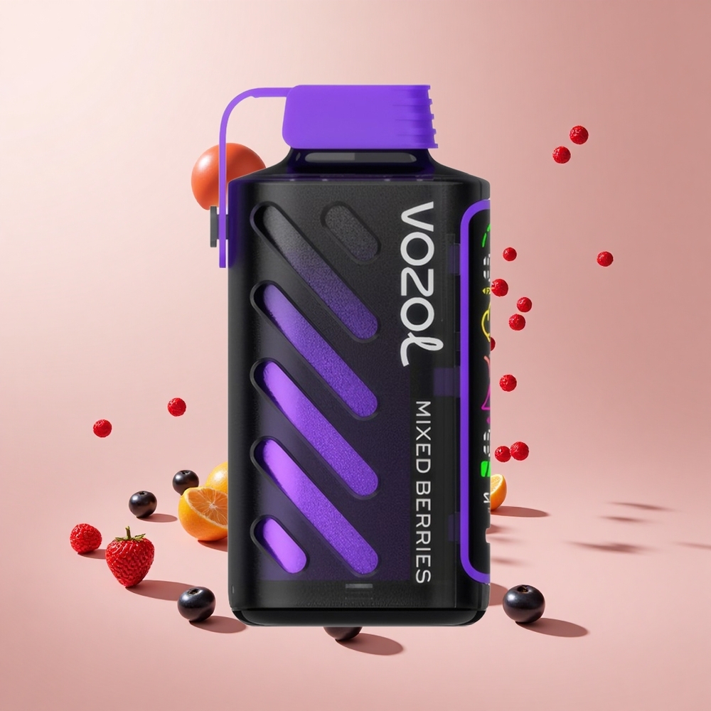 Karışık Meyveler VOZOL Gear Power 20000 Puffs Tam Ekran Display ve Dual Mesh Coil Tek Kullanımlık Vape