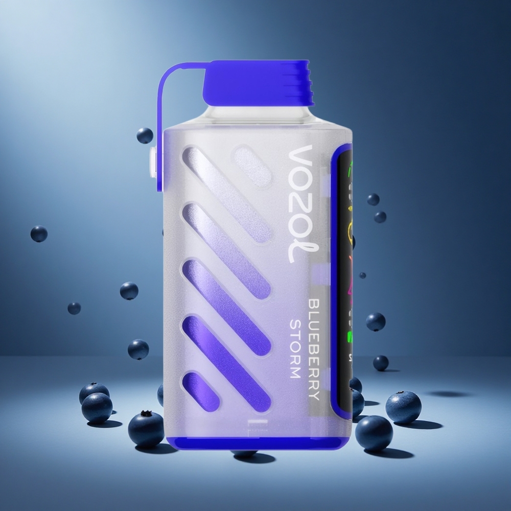 Mavi Çilek Fırtınası VOZOL Gear Power 20000 Puff Tam Ekran Gösterge ve 20mL Ön Doldurmalı E-Likit
