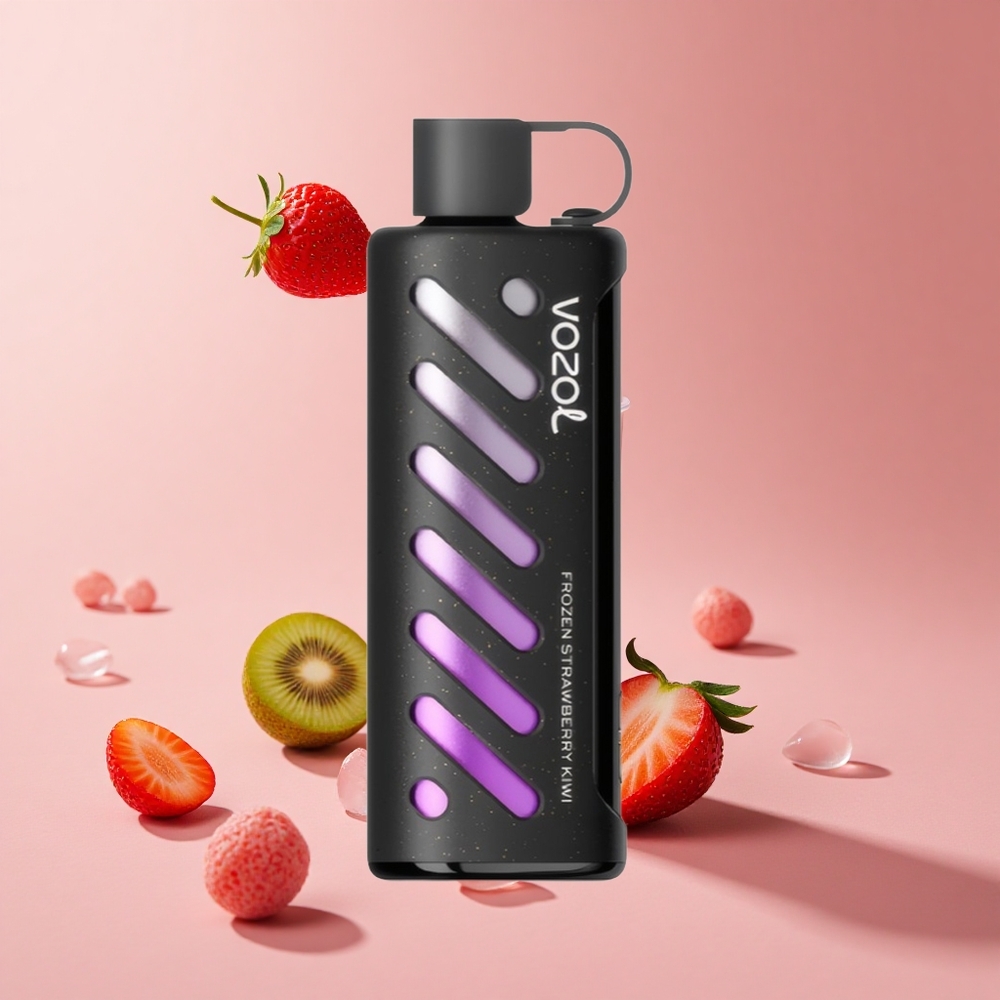 Dondurulmuş Çilek Kivi VOZOL Gear Shisha 25000 Puffs Akıllı Çip: S.i.L.C Teknolojisi, Çift Örgü Çift Mod