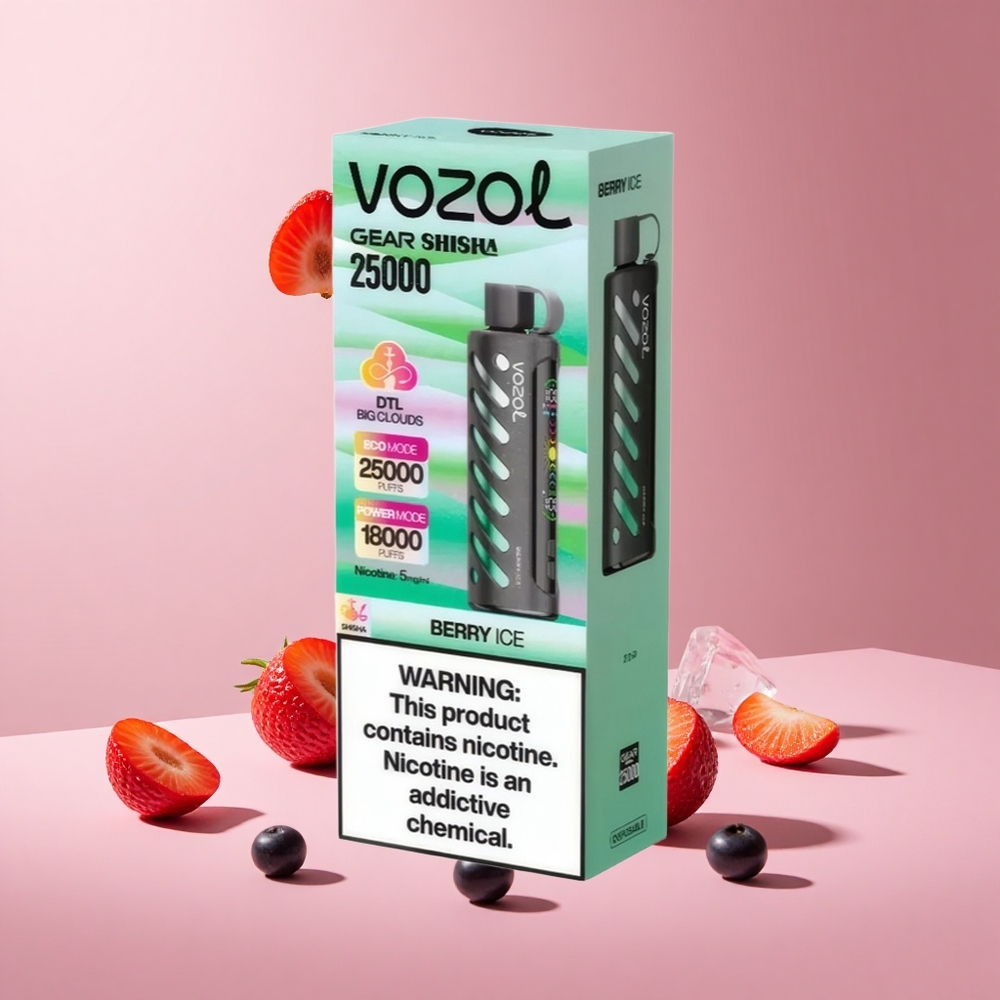 Meyve Buz VOZOL Gear Shisha 25000 Püf Akıllı Çip: S.i.L.C Teknolojisi Çift Mesh Çift Mod