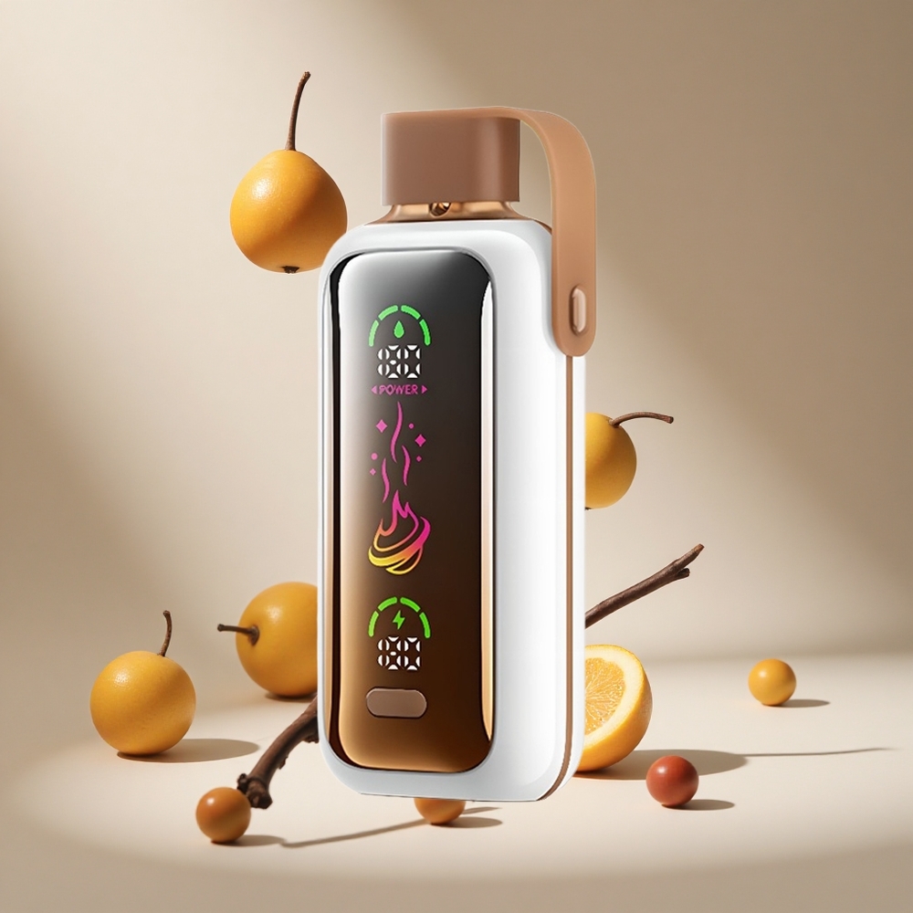 Ejderha Çilek Muz VOZOL Star 20000 Puffs Tek Kullanımlık Vape 2.2" HD Ayna Ekran Çift Mesh