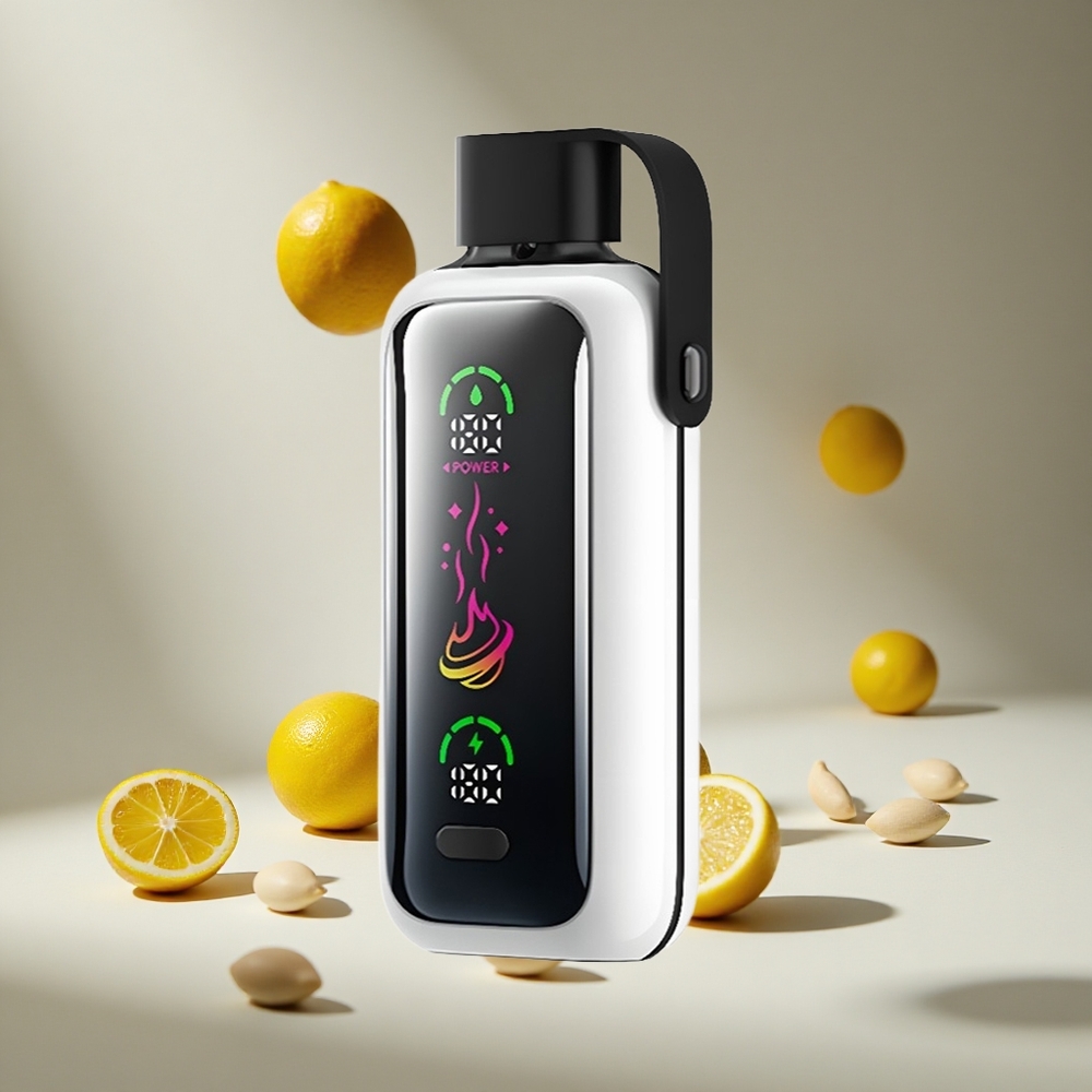 Limon Aromalı VOZOL Star 20000 Puffs Çift Mesh ve 2.2" HD Ayna Ekran Tek Kullanımlık Vape