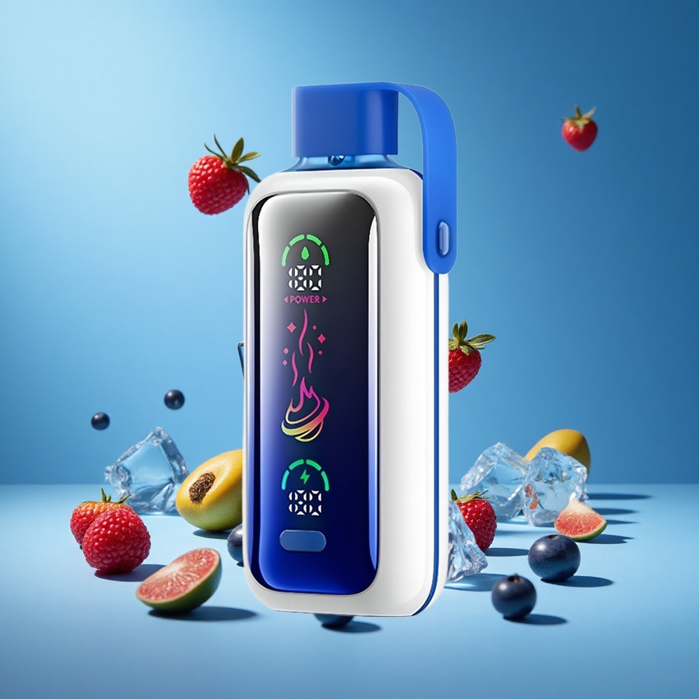 Mavi Ahududu Buz VOZOL Star 20000 Puffs Çift Örgülü 650mAh Şarj Edilebilir