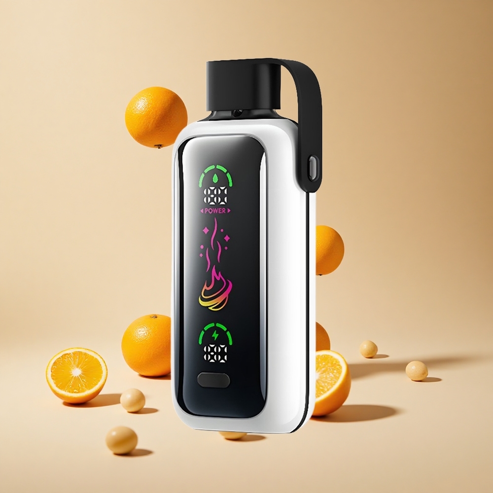 Portakal Ananas Liçi VOZOL Star 20000 Puffs Tek Kullanımlık Vape HD Ayna Ekran Çift Örgü