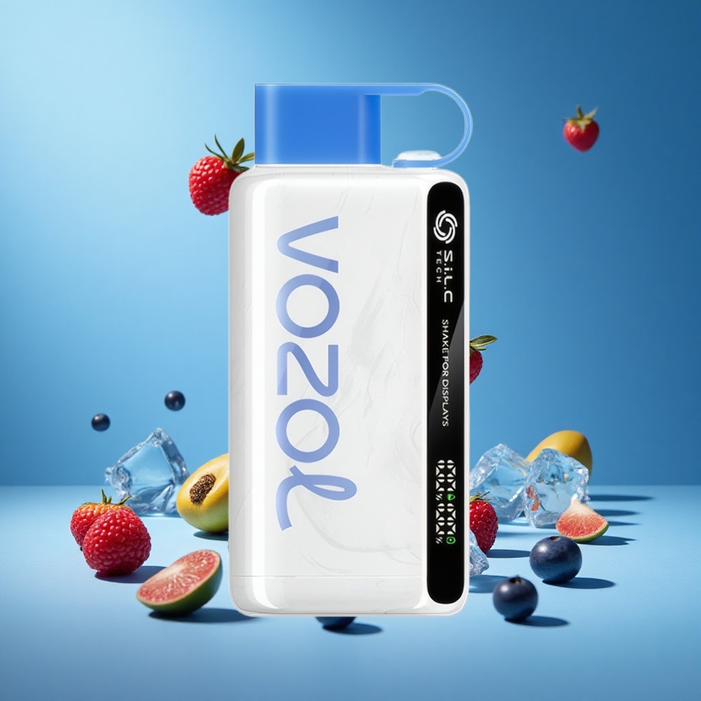 Mavi Ahududu Buz VOZOL STAR 9000/12000 Kullan-At Vape 650mAh Pil Kapasitesi 9000/12000 Puf